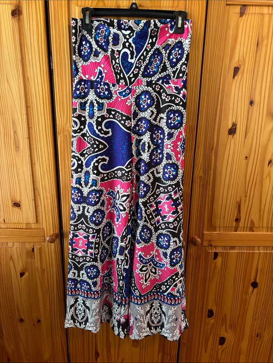 White Mark Pants - White Mark Pink, Blue & Black Wide Leg Pants FUN for 80’s theme party!